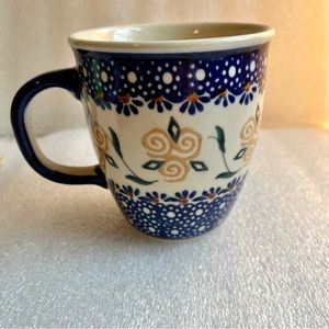 Boleslawiec hand painted Polish Pottery mug